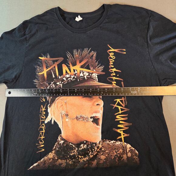 Pink Beautiful Trauma World Tour 2019 Concert Tee Shirt Band T-Shirt L - Picture 6 of 9